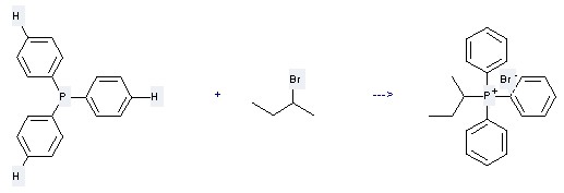 Phosphonium,(1-methylpropyl)triphenyl-, bromide (11) can be prepared by 2-bromo-butane and triphenylphosphane